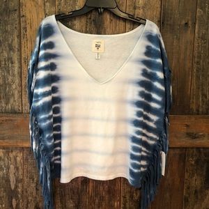 Billabong, M, NWT, White & Blue Tie Dye Cover-Up